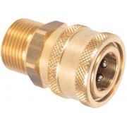 3/8" Female QR Coupler to M22 Male - 250 Bar / 3625 Psi - Brass