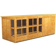 Power 16x6 Pent Combined Potting Shed with 6ft Storage Section