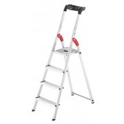 Hailo L60 Standardline 4 Step Aluminium Step Ladder with Utility Platform