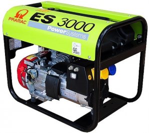 Pramac ES3000 2.9kVA 2.6 kW Honda GX160 Petrol Generator 230/115V Long Run Tank