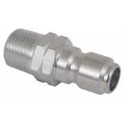 3/8" Male QR to 3/8" NPT Male - 250 Bar / 3625 Psi - Plated Steel Coupler