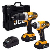 JCB 18V Cordless Combi Drill and Impact Driver with 2 x 2Ah Li-on Batteries in L-Boxx 136 - 21-18TPK-2